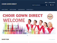 Tablet Screenshot of choirgowndirect.com